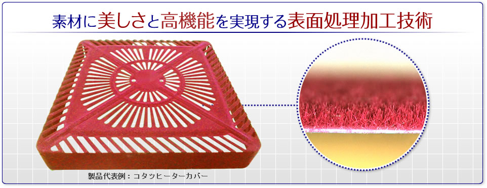 なめらかなつやを生み出す表面処理加工で、素材の価値を高めます！